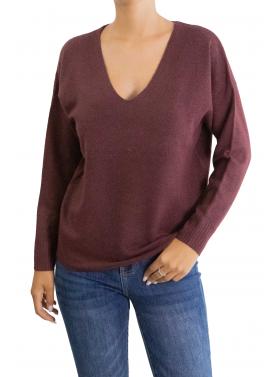 Maglia scollo a V tinta unita Only 